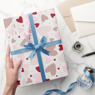 Kleurrijke minimalistische kleine hartjes liefde cadeaupapier
