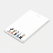 Kleurrijke minimalistische levendige Potted Plante Post-it® Notes (Schuin)