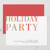 Kleurrijke minimalistische moderne typografie voor kaart (Voorkant / Achterkant)