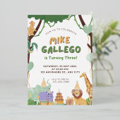 Kleurrijke Minimalistische Verjaardag Uitnodiging (Staand Voorkant)