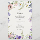 Kleurrijke minimalistische Wildflower bruiloft Men (Voorkant)