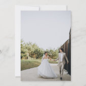 Kleurrijke minimalistische Wildflower foto bruilof Kaart (Achterkant)