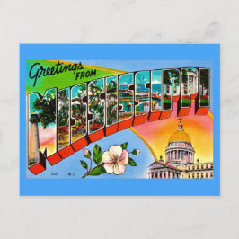 Kleurrijke Mississippi-groeten  Briefkaart