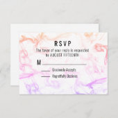 Kleurrijke Misty Smoke RSVP kaart (Voorkant / Achterkant)