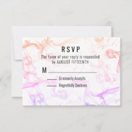 Kleurrijke Misty Smoke RSVP kaart