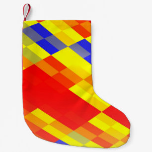 Kleurrijke mix abstracte achtergrond, beschrijving kleine kerstsok