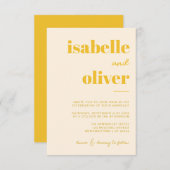 Kleurrijke mix en match moderne bruiloft kaart (Voorkant / Achterkant)