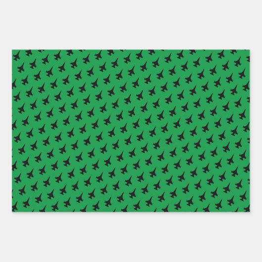 Kleurrijke mix F-16 Fighter Jet Pattern Inpakpapier Vel (Voorkant 2)