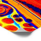 kleurrijke mix van neonverven die op zwart draaien poster (Hoek)
