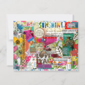 Kleurrijke Mixed Media Inspirerend Wenskaart Kaart (Voorkant)
