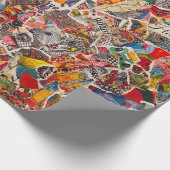 Kleurrijke Mixed Media Pop Art Collage Cadeaupapier (Hoek)