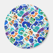 Kleurrijke mmonster gezichts patronen Case-Mate iP Magneet (Voorkant)