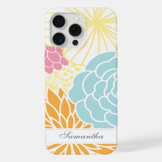 Kleurrijke Mod-bloemen iPhone Hoesje (Achterkant)