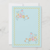 Kleurrijke mod borduurwerk bruiloft kaart (Achterkant)