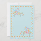 Kleurrijke mod borduurwerk bruiloft kaart (Achterkant)