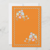 Kleurrijke mod borduurwerk bruiloft kaart (Achterkant)