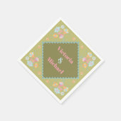 Kleurrijke mod borduurwerk servet (Hoek)