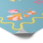 Kleurrijke mod borduurwerk welkom bruiloft teken poster (Hoek)