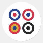 Kleurrijke mod doelen ronde sticker (Voorkant)