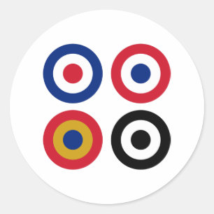 Kleurrijke mod doelen ronde sticker