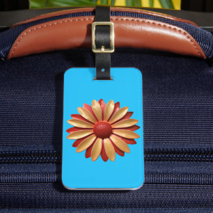 Kleurrijke MOD Madeliefje Bloem - Bloemrijke Lente Bagagelabel