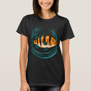 Kleurrijke Modderkruiper Vis Illustratie T-shirt