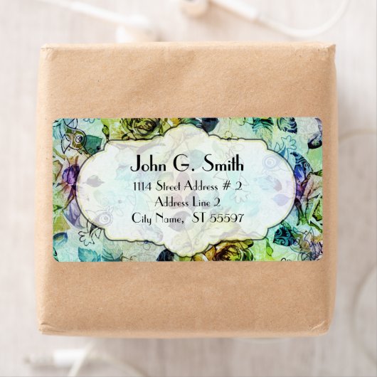 Kleurrijke Mode Rustiek Roos Etiket (Insitu)