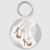 Kleurrijke mode schoenen sleutelhanger (Voorkant)