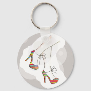 Kleurrijke mode schoenen sleutelhanger
