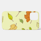 Kleurrijke modelbladbladeren tegen gele achtergron Case-Mate iPhone case (Achterkant (horizontaal))