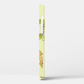 Kleurrijke modelbladbladeren tegen gele achtergron Case-Mate iPhone case (Achterkant / Links)