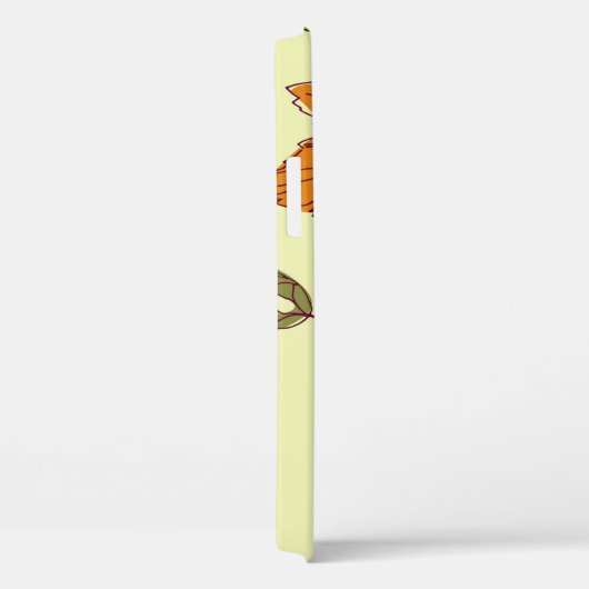 Kleurrijke modelbladbladeren tegen gele achtergron Case-Mate iPhone case (Achterkant / Rechts)