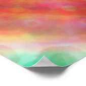 Kleurrijke Modern Be the Change Quote Poster (Hoek)