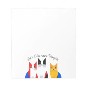 Kleurrijke Modern Cats Notitieblok voor Pet Lovers