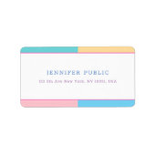 Kleurrijke Modern Design Sjabloon Trendy Adres Etiket (Voorkant)