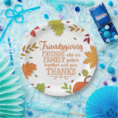 Kleurrijke Modern Friendsgiving Paper Bord (Feest)