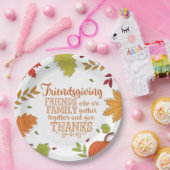 Kleurrijke Modern Friendsgiving Paper Bord (Feest)