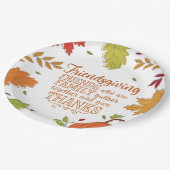 Kleurrijke Modern Friendsgiving Paper Bord (Gekanteld)