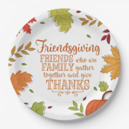 Kleurrijke Modern Friendsgiving Paper Bord