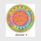 Kleurrijke Modern Fun You Matter Inspirivity Stick Sticker (Vel)