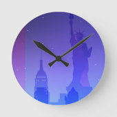 Kleurrijke Modern New York Print Travel Posters US Ronde Klok (Voorkant)