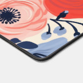 Kleurrijke Modern Rood Wit Blauw Waterverf Bloemen Bureaumat (Hoek)