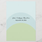 Kleurrijke moderne aangepaste bruiloft menu (Achterkant)