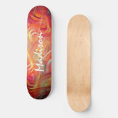 Kleurrijke Moderne Abstracte Aangepaste Naam Persoonlijk Skateboard (Voorkant)