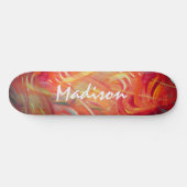 Kleurrijke Moderne Abstracte Aangepaste Naam Persoonlijk Skateboard (Horizontaal)
