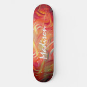Kleurrijke Moderne Abstracte Aangepaste Naam Persoonlijk Skateboard (Voorkant)