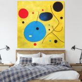 Kleurrijke moderne Abstracte dansen en toeschouwer Canvas Afdruk (Insitu (Slaapkamer))