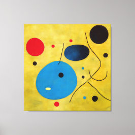 Kleurrijke moderne Abstracte dansen en toeschouwer Canvas Afdruk