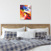 Kleurrijke moderne Abstracte expressionistische st Canvas Afdruk (Insitu (Slaapkamer))