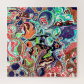 Kleurrijke moderne Abstracte Fluid Art Legpuzzel (Horizontaal)